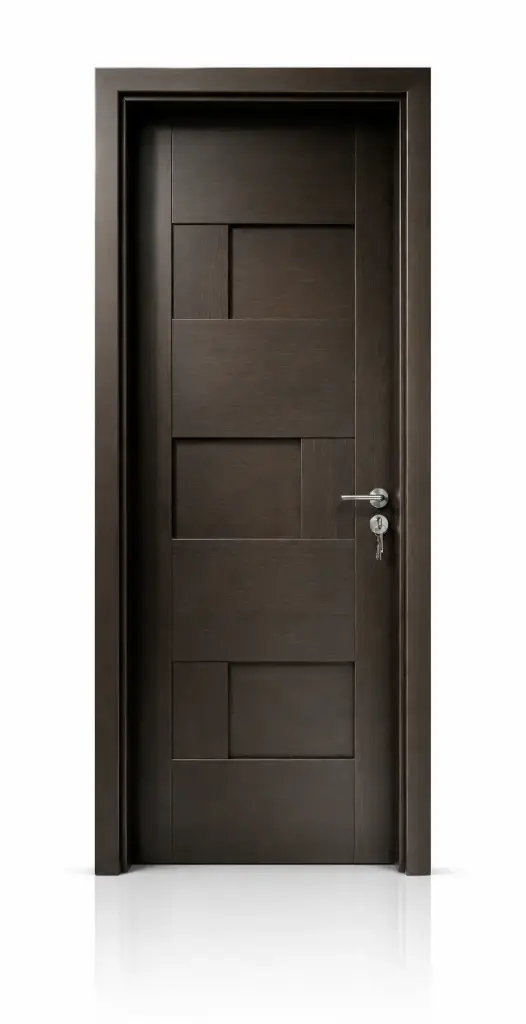 3D Block Door A01: Walnut