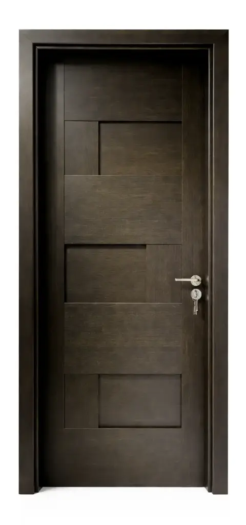 3D Block Door A01: Walnut