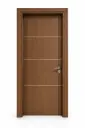 Horizontal Aluminium Door B01: Walnut