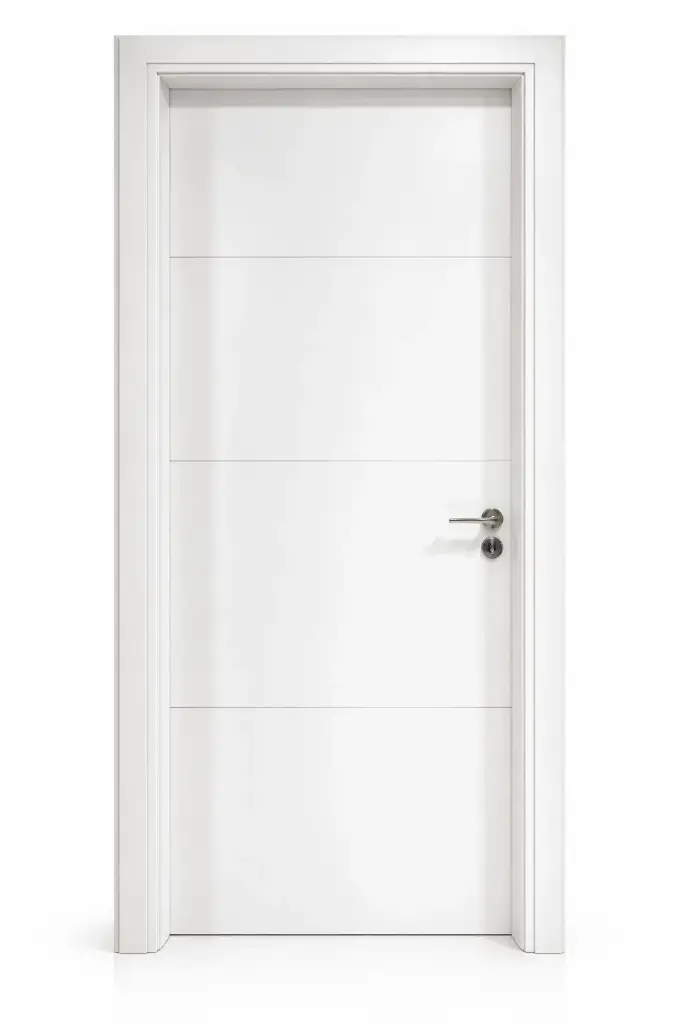 Horizontal Aluminium Door B04: Pure White