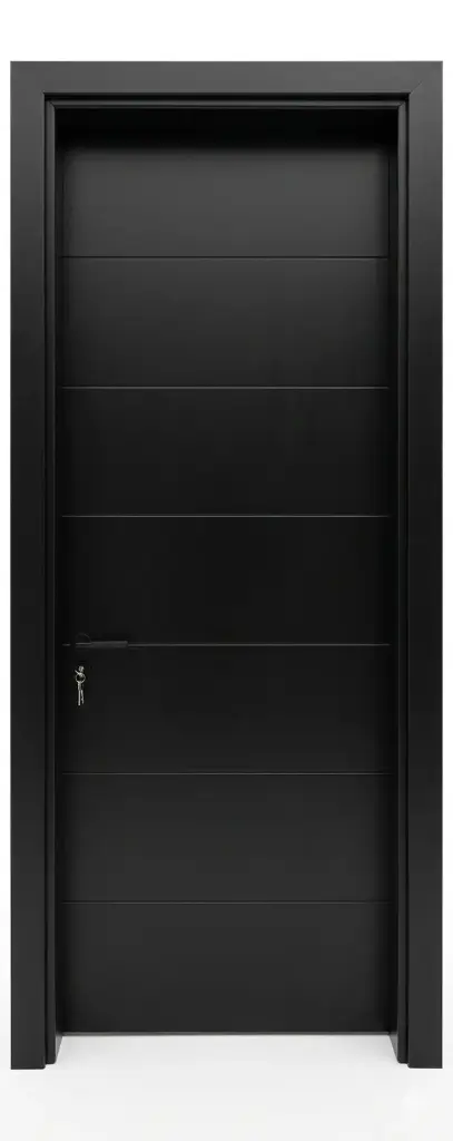 Horizontal Line F03: Pure Black