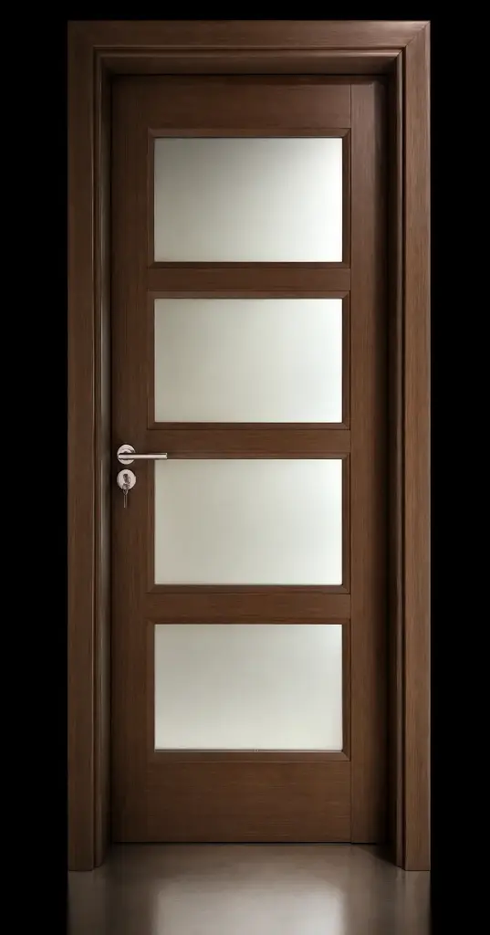 Quad Glass Door H01: Walnut
