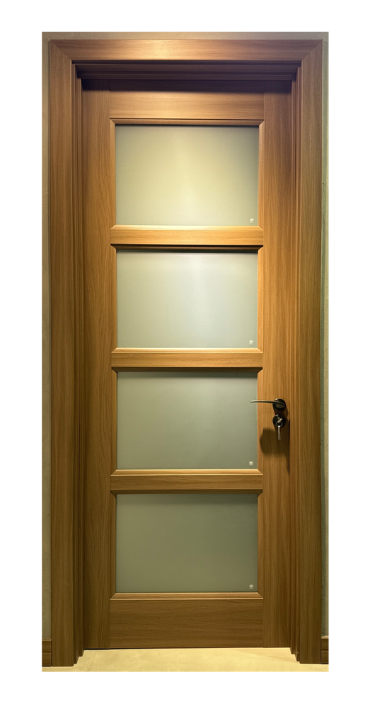 Quad Glass Door H01: Walnut