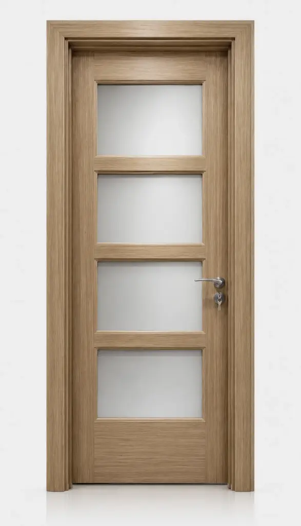 Quad Glass Door H02: Zebrano