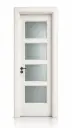 Quad Glass Door H03: Ivory White