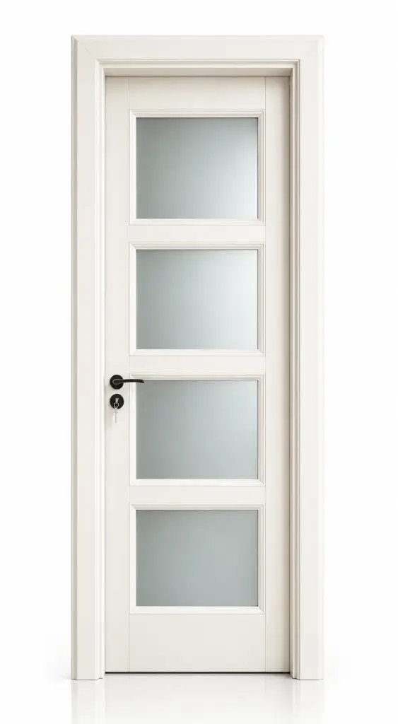 Quad Glass Door H04: Pure White