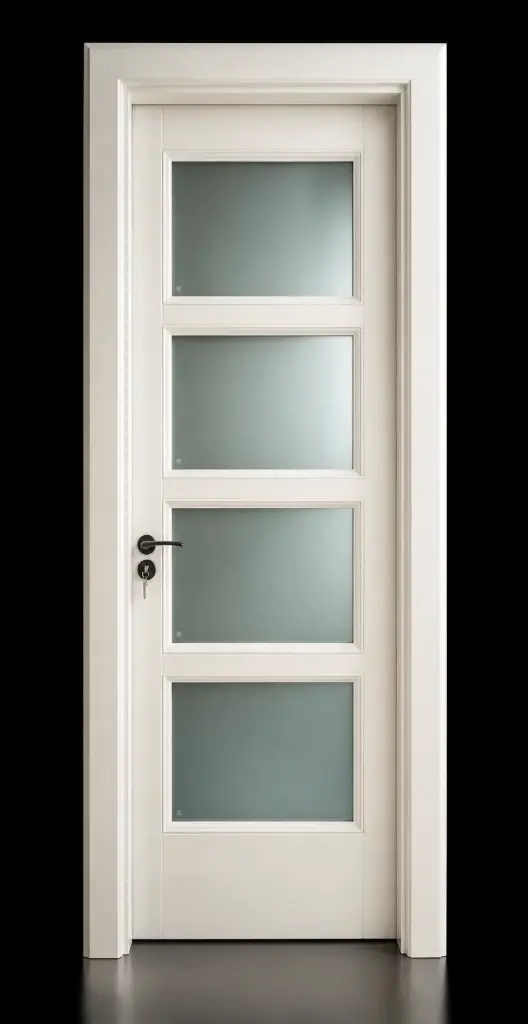 Quad Glass Door H04: Pure White