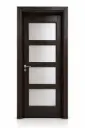 Quad Glass Door H05: Black Rose