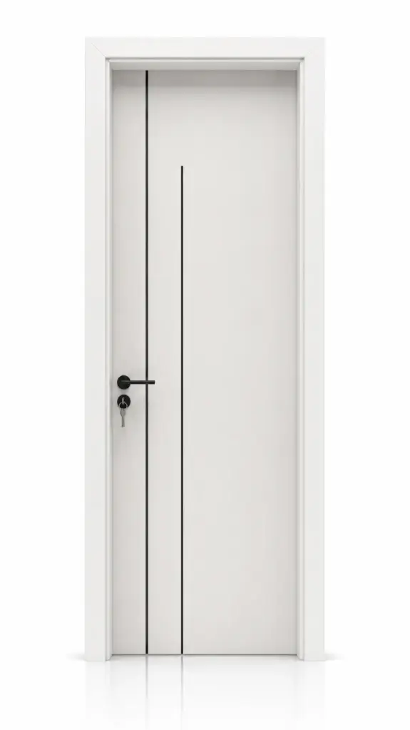 Dual Linear Vertical Door D01: Pure White