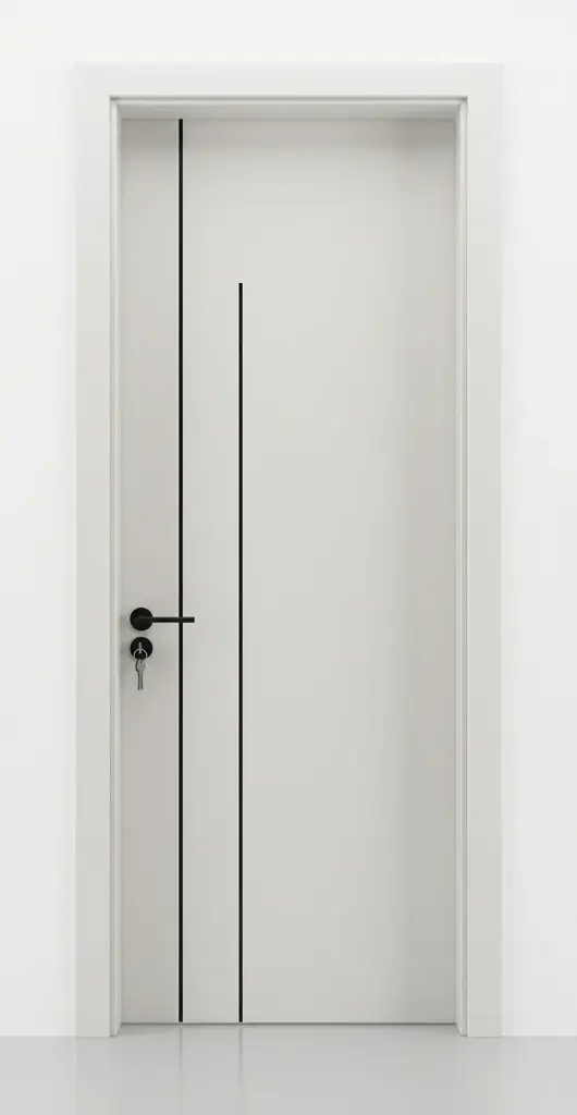 Dual Linear Vertical Door D01: Pure White