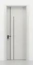 Dual Linear Vertical Door D01: Pure White