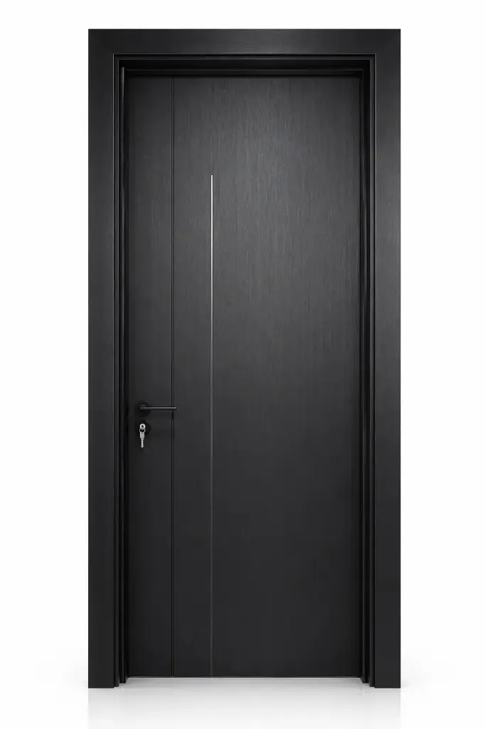 Dual Linear Vertical Door D02: Textured Black