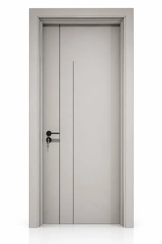 Dual Linear Vertical Door D03: Smooth Light Grey