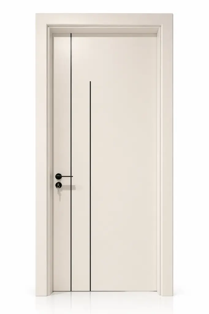 Dual Linear Vertical Door D04: Smooth Taupe