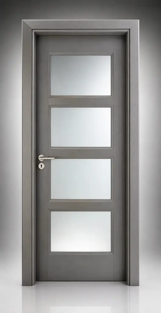 Quad Glass Door H07: Light Grey 