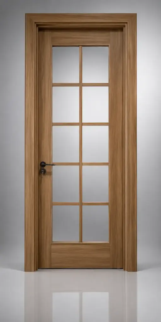 French Glass Door M01: Zebrano