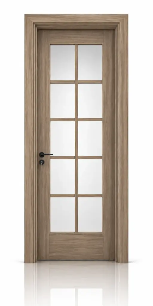 French Glass Door M01: Zebrano