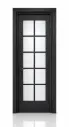 French Glass Door M02: Textured Black