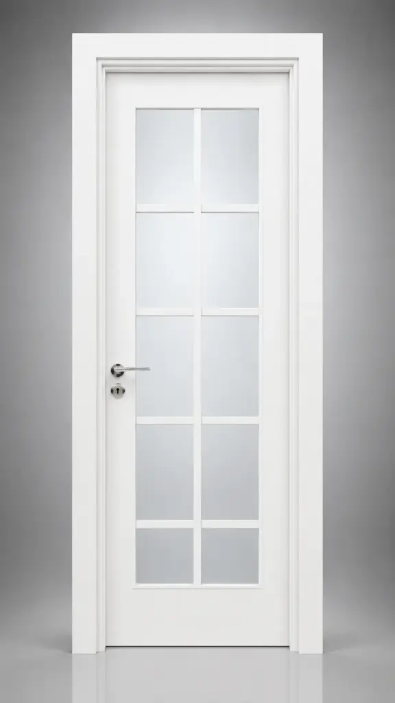 French Glass Door M03: Pure White