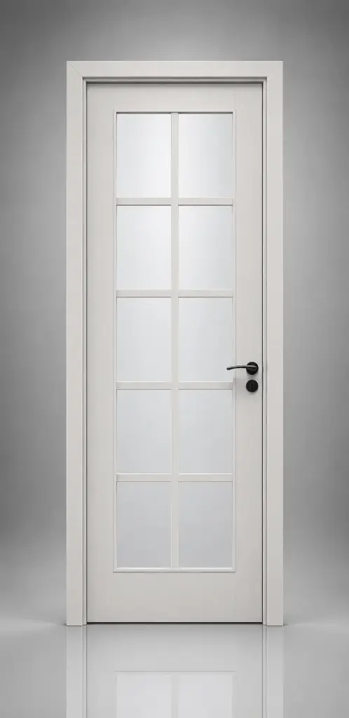 French Glass Door M04: Smooth Light Grey