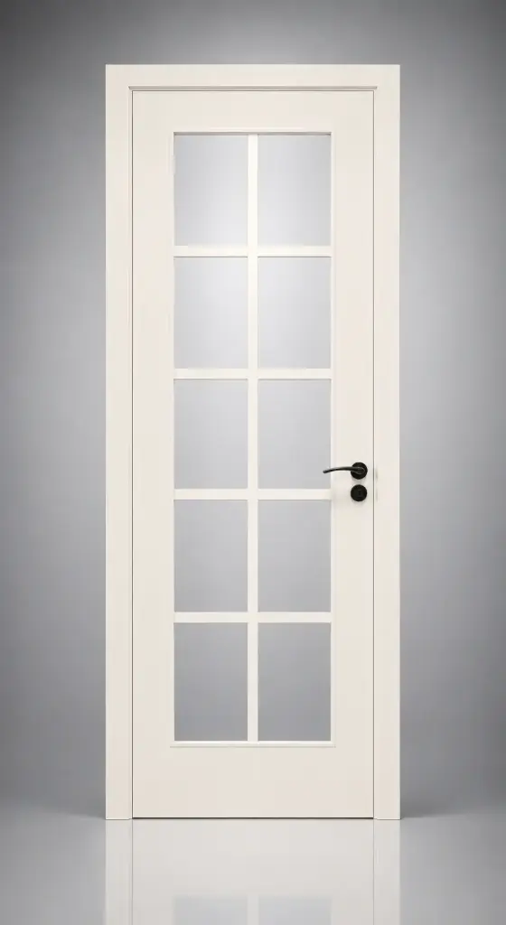 French Glass Door M05: Smooth Taupe