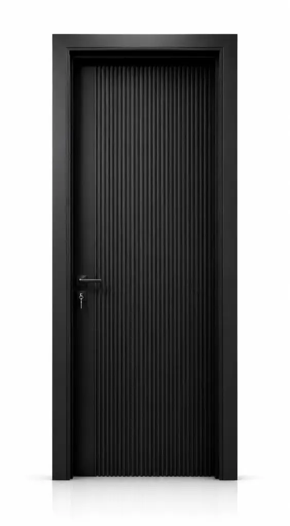 Slat Door G02: Textured Black