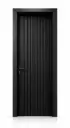 Slat Door G02: Textured Black