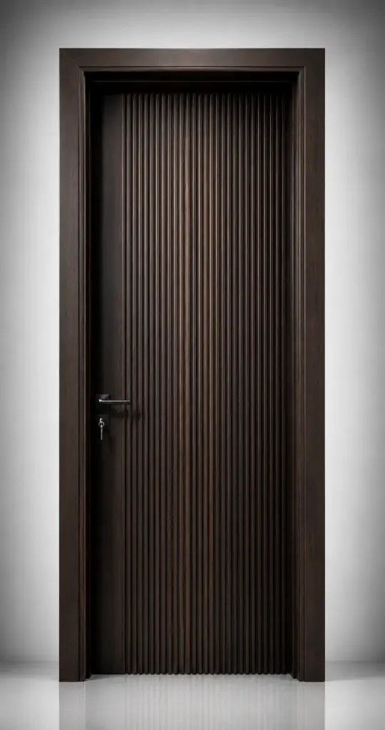 Slat Door G04: Matt Black Walnut