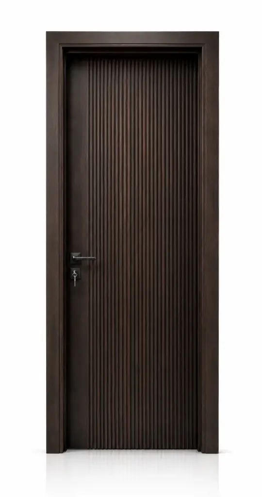 Slat Door G04: Matt Black Walnut