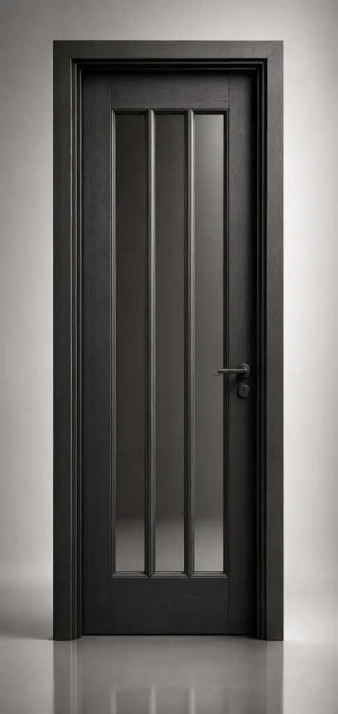 TriVertica Glass Door N02: Textured Black