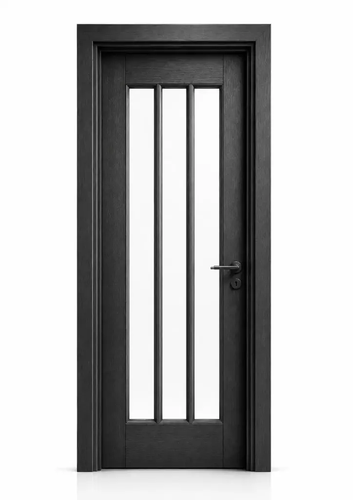 TriVertica Glass Door N02: Textured Black
