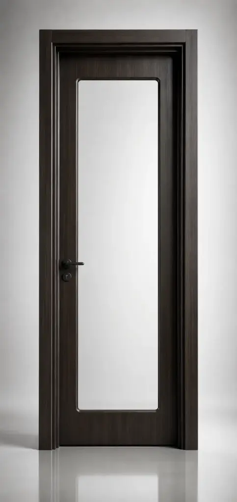 UniPanel Glass Door L02: Matt Black Walnut