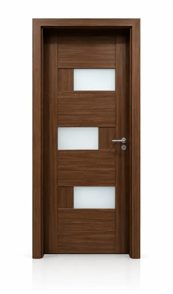 3D Glass Block Door A30: Walnut 