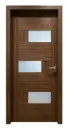 3D Glass Block Door A30: Walnut 