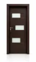 3D Glass Block Door A36: Matt Black Walnut 