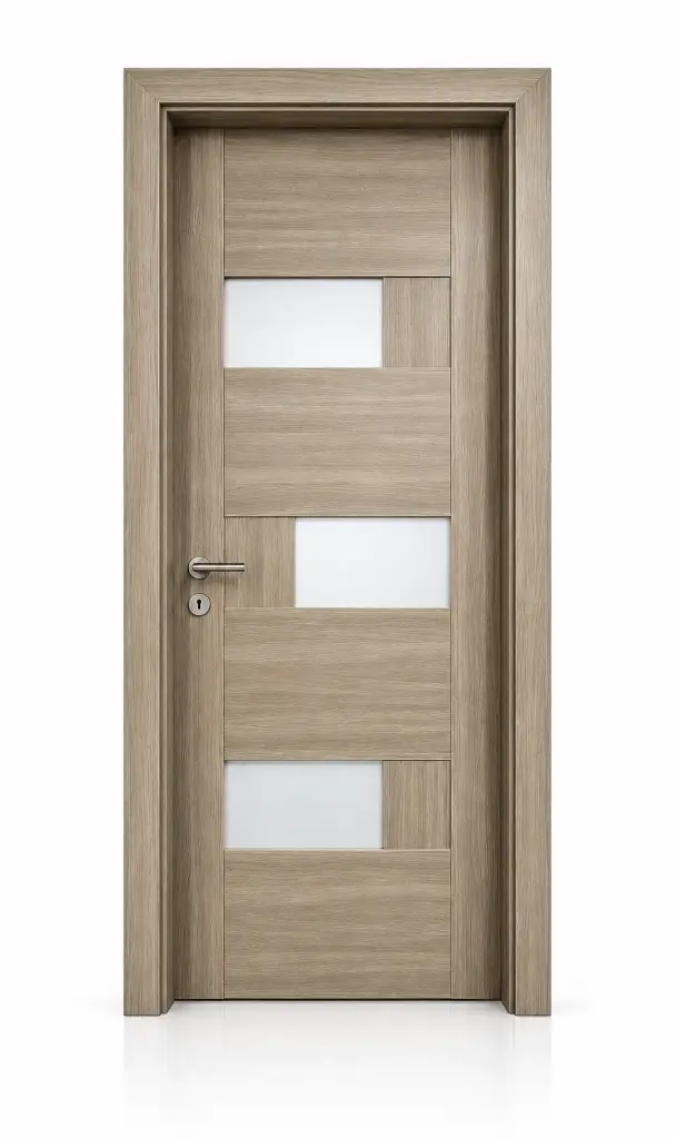 3D Glass Block Door A31: Zebrano 