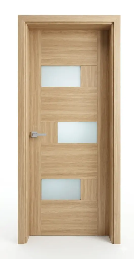 3D Glass Block Door A32: Light Cherry 