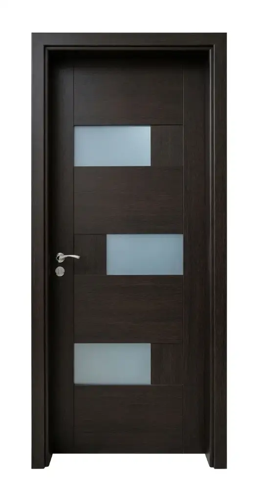 3D Glass Block Door A33: Black Rose 