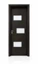 3D Glass Block Door A33: Black Rose 