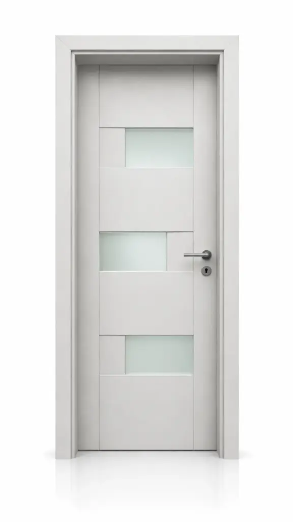 3D Glass Block Door A34: Pure White