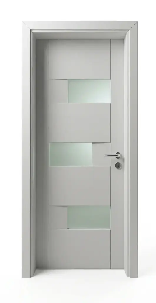 3D Glass Block Door A34: Pure White