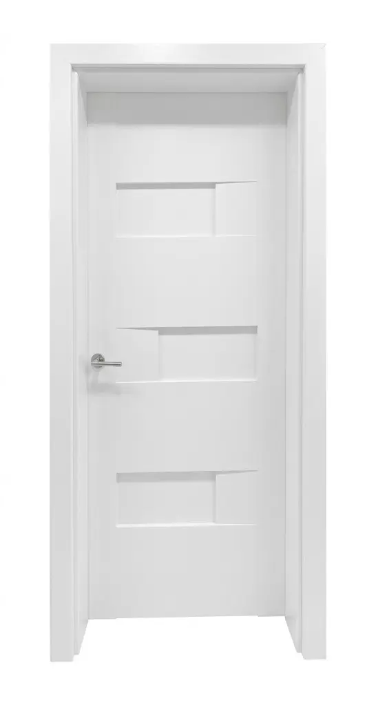 3D Block Door A04: Pure White