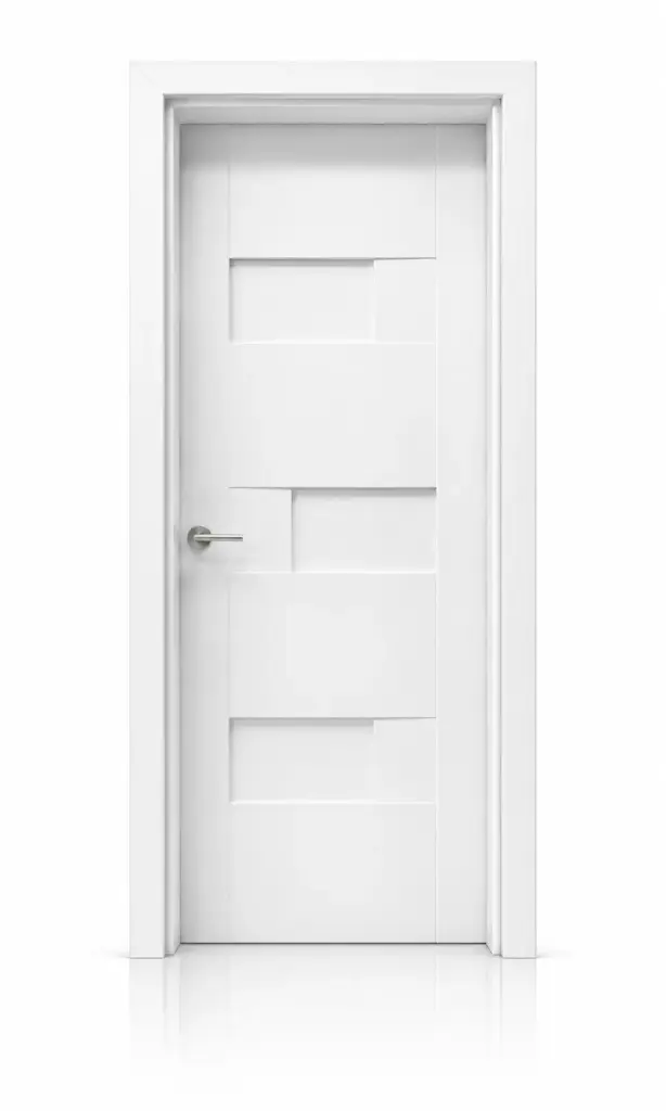 3D Block Door A04: Pure White