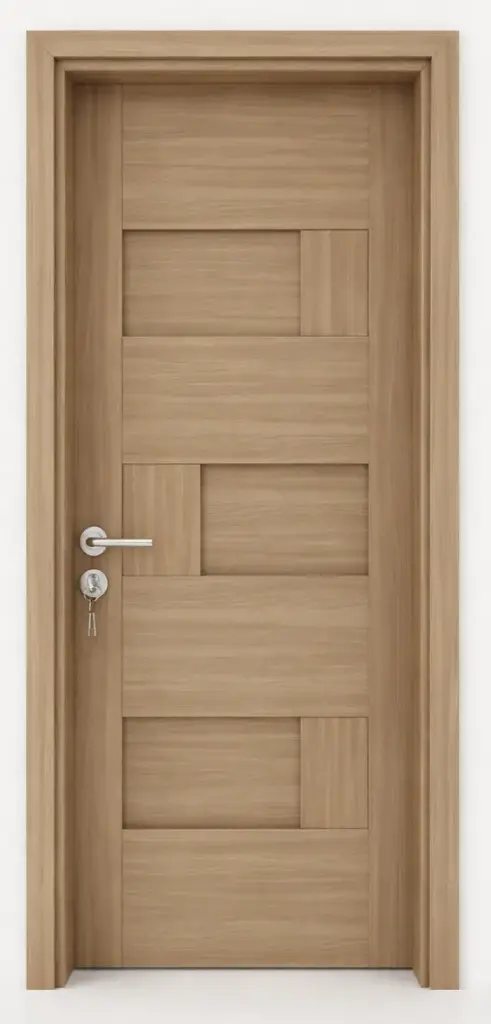 3D Block Door A06: Zebrano