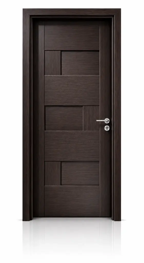 3D Block Door A07: Matt Black Walnut
