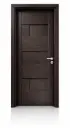 3D Block Door A07: Matt Black Walnut