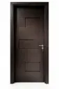 3D Block Door A07: Matt Black Walnut