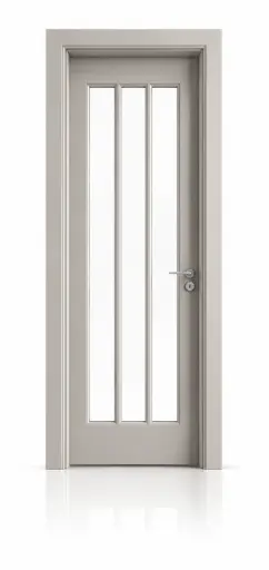 TriVertica Glass Door N01: Smooth Light Grey