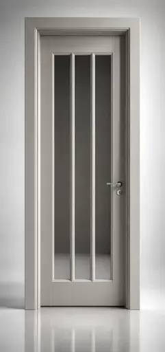 TriVertica Glass Door N01: Smooth Light Grey