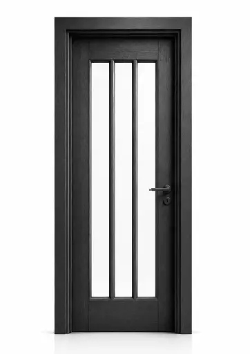 TriVertica Glass Door N02: Textured Black